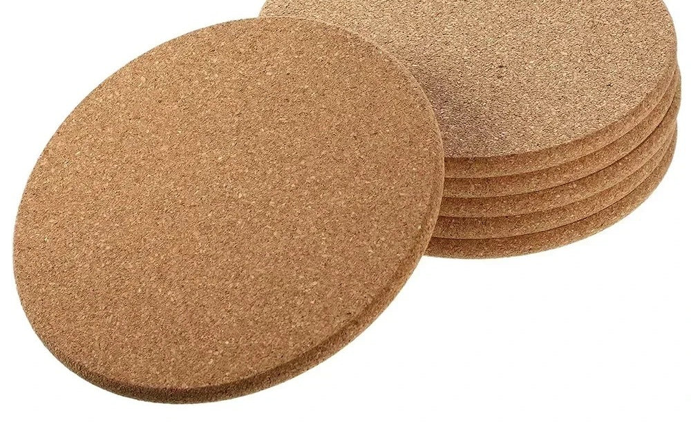 Custom photo engraved cork coaster