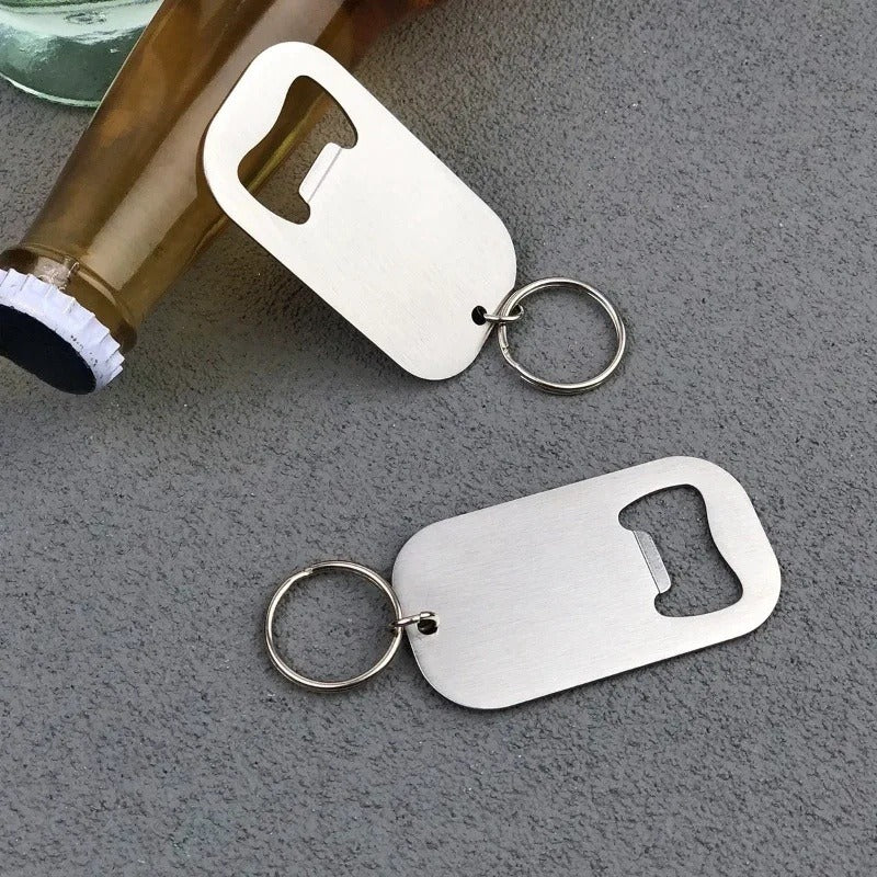 Custom photo engraved stainless steel bottle opener