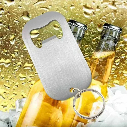 Custom photo engraved stainless steel bottle opener