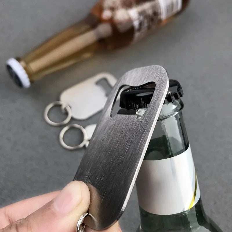 Custom photo engraved stainless steel bottle opener